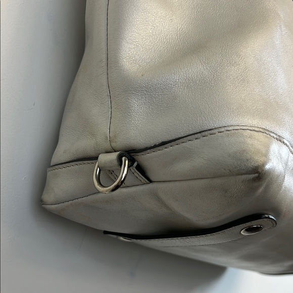 Coach Large Capacity Silver Tote Bag with Metallic Accents - Picture 6 of 17